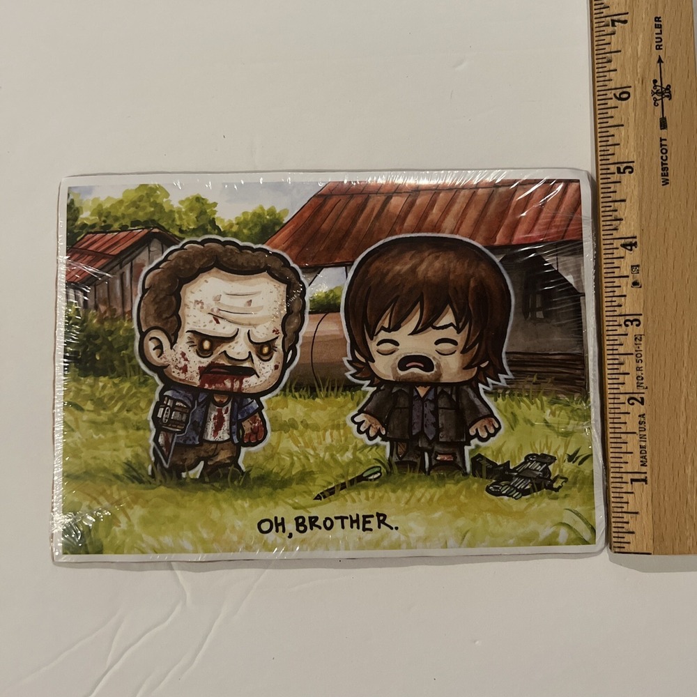 The Walking Dead "Oh Brother" Merle & Darryl Postcard Sealed